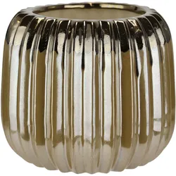 Dekovase I.GE.A. "Vase aus Keramik", braun, B:13cm H:11cm, Keramik, Vasen, Dekovase Blumenvase Modern für Tischdeko Tischvase Deko Trockenblume