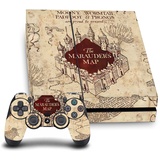 Head Case Designs Offizielle Harry Potter Die Karte des Marauders Grafiken Vinyl Haut Gaming Aufkleber Abziehbild kompatibel mit Sony Playstation 4 PS4 Console and DualShock 4 Controller Bundle