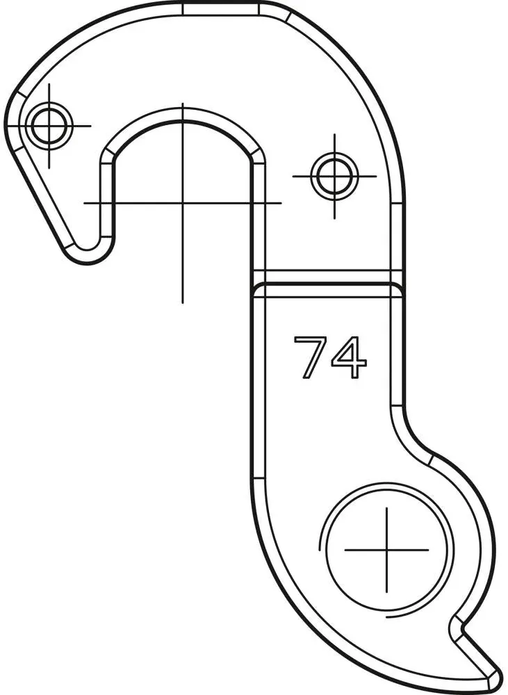 MERIDA Schaltauge DH-074 für MTB RD ab Modelljahr 2021, kompatibel mit eSPEEDER LITE, eSILEX LITE, eSILEX+ LITE, eSCULTURA LITE, schwarz