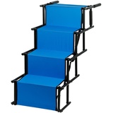 Tragbare Hunderampe für Auto, geeignet für große und kleine Hunde. Die Faltbare Leiter des Autos ist praktisch und schnell, kann EIN Gewicht von 90 kg tragen (139 * 45 * 76 cm-blau)