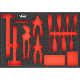 VIGOR Weichschaumeinlage, leer, V5634N-L, L x B x H: 563x 393x 35 mm