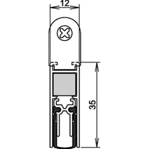 ATHMER Türdichtung Doppeldicht M-12/35 1-393 2-s.L.833mm Alu.silberf.HLT
