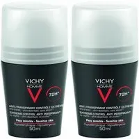 VICHY Homme Déodorant Contrôle Extrême Rouleau 2x50 ml