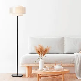 Brilliant Stehleuchte Odar in Beige und Schwarz E27