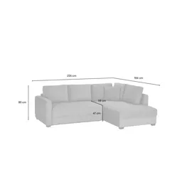bobb Ecksofa mit Boxspringpolsterung Lisa de Luxe ¦ rosa/pink ¦ Maße (cm): B: 235 H: 90 T: 184.0