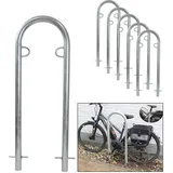 5x Fahrradanlehnbügel Fahrradständer 111,5x40cm Anlehnbügel Anlehnständer Poller Ständer Ø 49mm feuerverzinkt Fahrradständer Fahrrad Ständer Rad Baumschutzbügel Bike