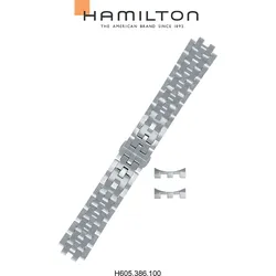 Hamilton Metall Jazzmaster Band-set Edelstahl H695.386.100 - silber