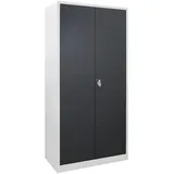 Proregal Flügeltürschrank Owl 195 x 95 x 40 cm Lichtgrau/Anthrazitgrau