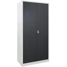 Proregal Flügeltürschrank Owl 195 x 95 x 40 cm Lichtgrau/Anthrazitgrau