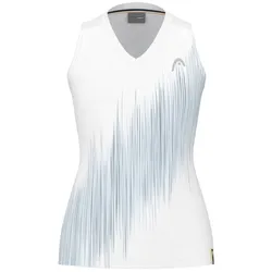 Head Tennis-Tank Top Performance 2024 (Polyester-Jacquard, V-Ausschnitt) weiss/navyblau Damen