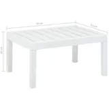 vidaXL Gartentisch 78 x 55,5 x 38 cm Weiß