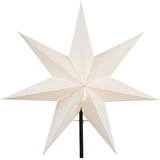 STAR TRADING Wechsel-Schirm Weihnachtsstern Frozen von Star Trading, 3D Papierstern Weihnachten in Weiß, Dekostern Ø: 54 cm