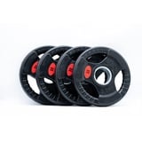 Hantelscheiben 50mm Fitness bumper plates 50mm 10 kg set 4 x 2.5 kg gewichte Hantelscheiben -gummierte Gusseisen Gewichte Olympische Gewichte 2.5kg 5kg 10kg