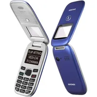 Brondi Window+ Flip Dual Klapphandy Mobiltelefon Clamshell Öffnung Phone - Blau