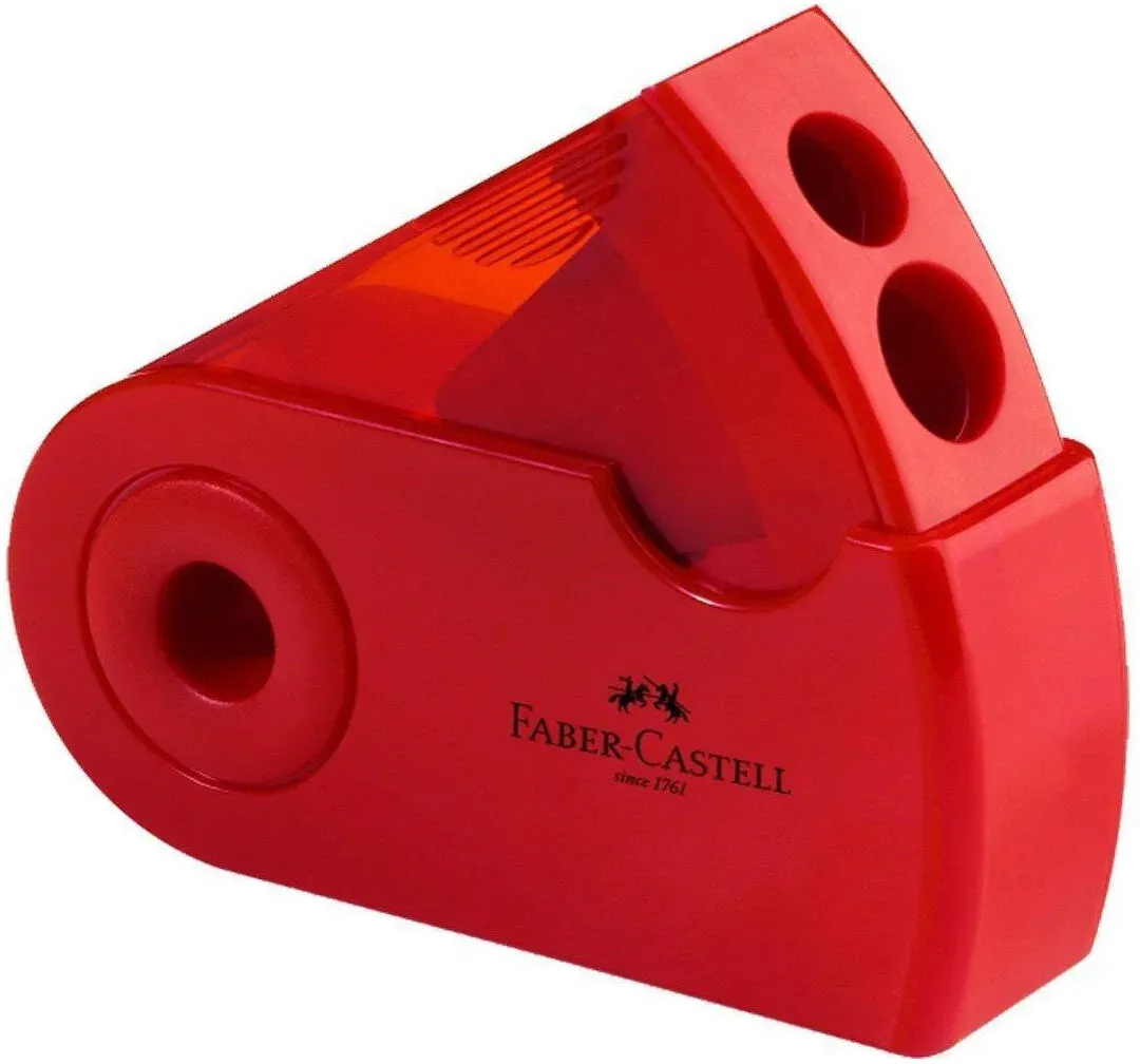 FABER-CASTELL Doppelspitzerdose Sleeve rot