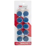 ALLboards Magnet blau, Kunststoff Ø 2,0 x 0,6 cm, 10 St.