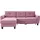sit&more Ecksofa SIT & MORE "Varese L-Form", rosa (altrosa), B:253cm H:91cm T:167cm, Bedruckte Microfaser (100% Polyester);Luxus-Microfaser ALTARA NUBUCK (100% Polyester);Struktur (100% Polypropylen), Sofas, Ecksofa, mit Federkern, wahlweise mit Bettfunktion und