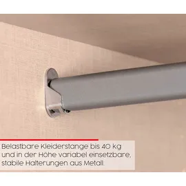 Rauch Drehtürenschrank Purisma 201 x 223 x 60 cm Weiß/Orange