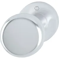 HOPPE Türknopf Flachform auf Rosette Silber eloxiert