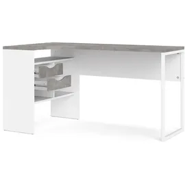 VCM ebuy24 Schreibtisch weiß / Beton Dekor.