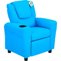 Kindersessel Mit Neigbarer Rücklehne 62 X 52 X 69cm Massivholzrahmen Blau