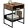 Relaxdays Nachtschrank 2 Fächer 40 x 40 x 30 cm Schwarz/Braun