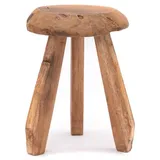 creedwood Hocker Heidi Holz 32 x 39 x 32 cm Beige