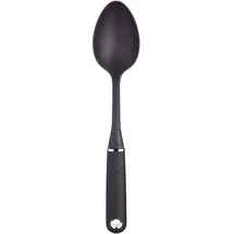 masterclass Kochlöffel mit Softgrip-Griff, Antihaftbeschichtung, Nylon, 34,5 cm, Schwarz
