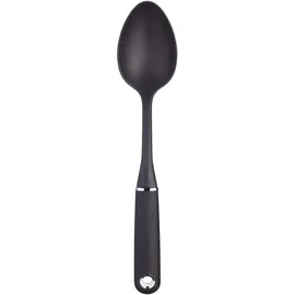 masterclass Kochlöffel mit Softgrip-Griff, Antihaftbeschichtung, Nylon, 34,5 cm, Schwarz