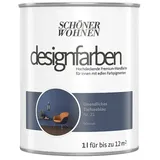 SCHÖNER WOHNEN-Farbe Wandfarbe Designfarbe  (Unendliches Tiefseeblau, Matt, 1 l, Konservierungsmittelfrei)