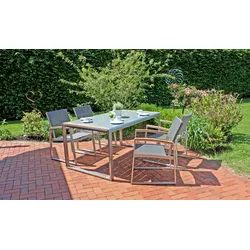 7-teilige Tischgruppe Gartengruppe Sitzgruppe Garten Tisch Stuhl Aluminium