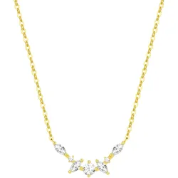 Hey Happiness Kette mit Edelsteinen 925 Sterlingsilber Gold Damen 