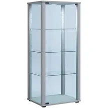VCM Standvitrine Kavisa 50 x 38 x 115 cm Silber