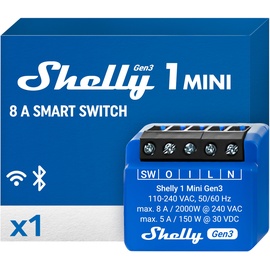 Shelly 1 Mini Gen3, 1-Kanal, Unterputz, Schaltaktor (Shelly_Plus_1_Mini_G3)