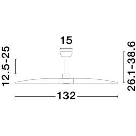 Nova Luce ARCADIA 132 cm Deckenventilator Schwarz/Braun