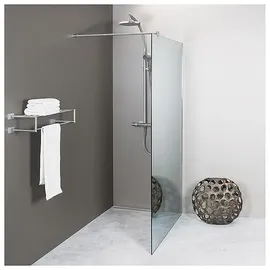 Evenes Walk-In Glasduschwand Elja mit Wandprofil + Stabilisierungsstange rund x 2000 x 8 mm ESG Spiegel lichtdurchlässig - 93 990 28