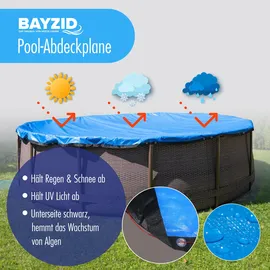 Höfer Chemie Poolabdeckplane oval 7,00 x 4,20 m 200 g/m2