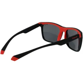 Polaroid PLD 2141/S Unisex-Sonnenbrille Vollrand Eckig Kunststoff-Gestell, Schwarz