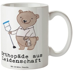 Mr. & Mrs. Panda Tasse Orthopäde aus Leidenschaft – Weiß – Geschenk, Teetasse, Kaffeetasse, Keramik weiß