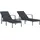 vidaXL Sonnenliege 117 x 56 x 34 cm Grau