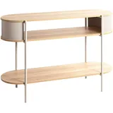 Haku-Möbel Eiche Konsolentisch 110 x 39 x 76 cm Grau