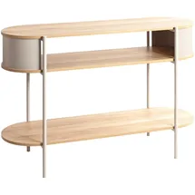 Haku-Möbel Eiche Konsolentisch 110 x 39 x 76 cm Grau