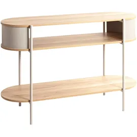 Haku-Möbel Eiche Konsolentisch 110 x 39 x 76 cm Grau