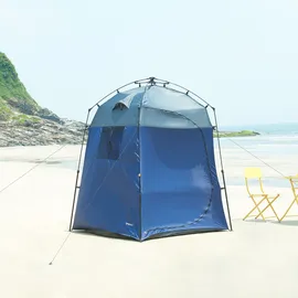 pro.tec Ayas Duschzelt Blau/Grau