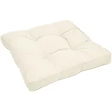 Beautissu Sitzkissen 50 x 50 x 10 cm beige 1 St.