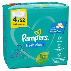 Pampers® Feuchttücher fresh clean 1-lagig weiß, 208 St.