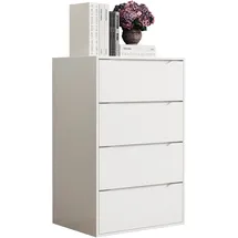 VCM Nachtschrank Malira XL 65 x 48 x 102 cm Weiß