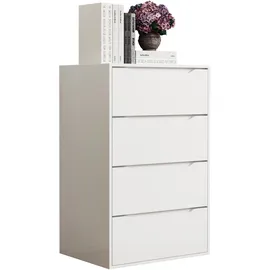VCM Nachtschrank Malira XL 65 x 48 x 102 cm Weiß