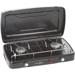 BRUNNER Gaskocher Phoenix Campingkocher Deckel 2-flammig Kochfeld 50mBar 2x1,2KW