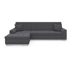 DOMO collection Ecksofa DOMO COLLECTION "TREVISO viele Bezüge, auch in Cord, L-Form, 267x178 cm", grau, B:267cm H:83cm T:178cm, 100% Polyester, Sofas, Ecksofa, wahlw. mit Bettfunktion, inkl. Zierkissen, Unser Dauertiefpreis